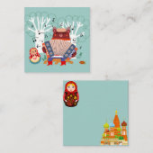 Russland Themed Note Card Card Mitteilungskarte (Vorne/Hinten)
