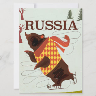 Russland trägt ein altes Reiseplakat