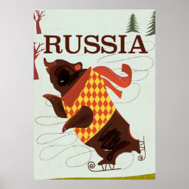 Russland trägt ein altes Reiseplakat Poster