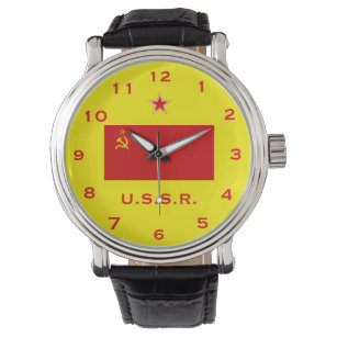 Russland (UdSSR) Rote Flagge Armbanduhr