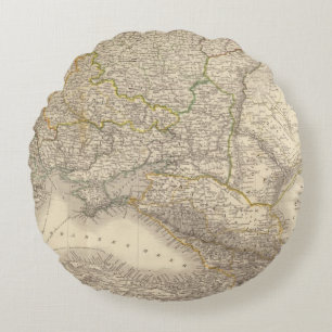 Russland und Europa 3 Rundes Kissen