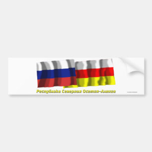 Russland und Republik von NordOssetien-c$alania Autoaufkleber