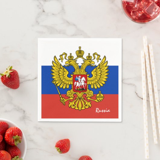 Russland und Russische Fahne Party Mode /Sportfans Serviette (Beispiel)