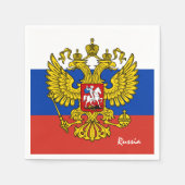 Russland und Russische Fahne Party Mode /Sportfans Serviette (Vorderseite)