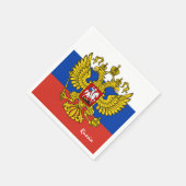 Russland und Russische Fahne Party Mode /Sportfans Serviette (Ecke)