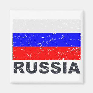 Russland - Vintage Flagge Magnet