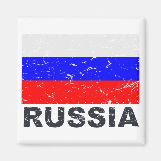 Russland - Vintage Flagge Magnet (Vorne)