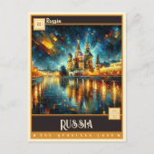 Russland | Vintage Malerei Postkarte (Vorderseite)