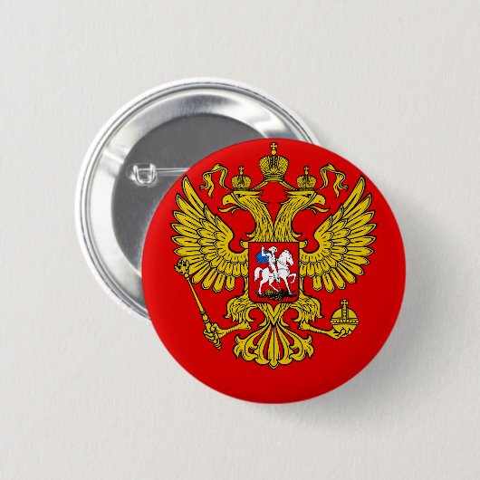 Russland-Wappen Button (Vorne & Hinten)