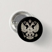 Russland - Wappen - weiße Version Button (Vorne & Hinten)