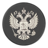 Russland - Wappen - weiße Version Eishockey Puck (Vorderseite)