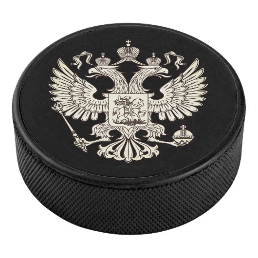 Russland - Wappen - weiße Version Eishockey Puck