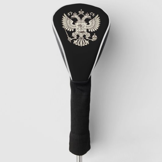 Russland - Wappen - weiße Version Golf Headcover (Vorderseite)