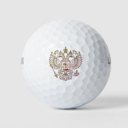 Russland - Wappen - weiße Version Golfball (Vorderseite)