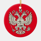 Russland - Wappen - weiße Version Keramik Ornament (Vorne)