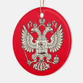 Russland - Wappen - weiße Version Keramik Ornament (Links)