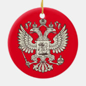 Russland - Wappen - weiße Version Keramik Ornament (Hinten)
