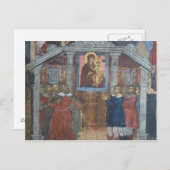 Russland, Yaroslavl, Fresko in der Kathedrale von Postkarte (Vorne/Hinten)