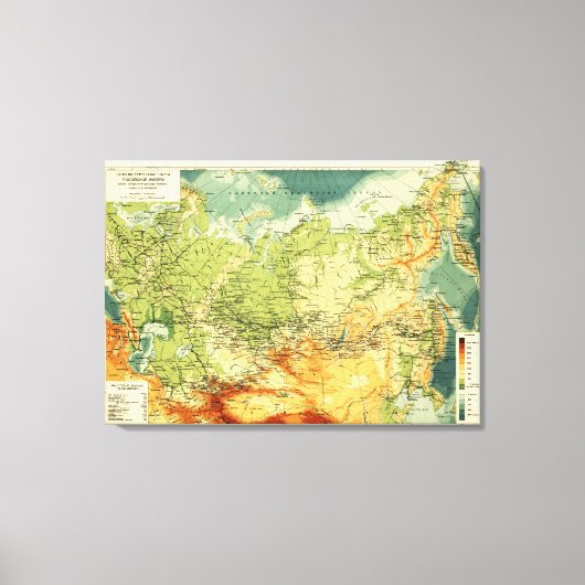 RusslandPanoramakarte Russland Leinwanddruck (Vorderseite)