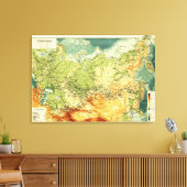 RusslandPanoramakarte Russland Leinwanddruck (Insitu (Wohnzimmer))