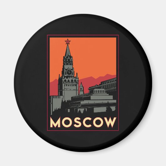 Russlands kremlin art Deko Retroreise Magnet (Vorne)