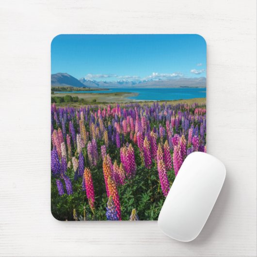 Russle Lupines in See Tekapo | Neuseeland Mousepad (Mit Mouse)