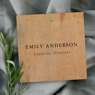 RUSSLÖSUNG KORROSIVER GRUNDORANGE METAL TEXTUIERT QUADRATISCHE VISITENKARTE