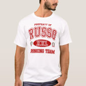 Russo italienisches trinkendes Teamt-shirt T-Shirt (Vorderseite)