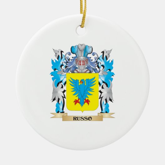 Russo Wappen - Familienwappen Keramikornament (Vorne)