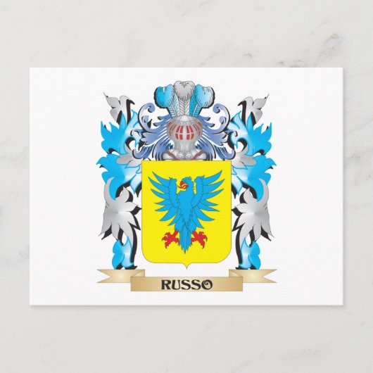 Russo-Wappen - Familienwappen Postkarte (Vorderseite)