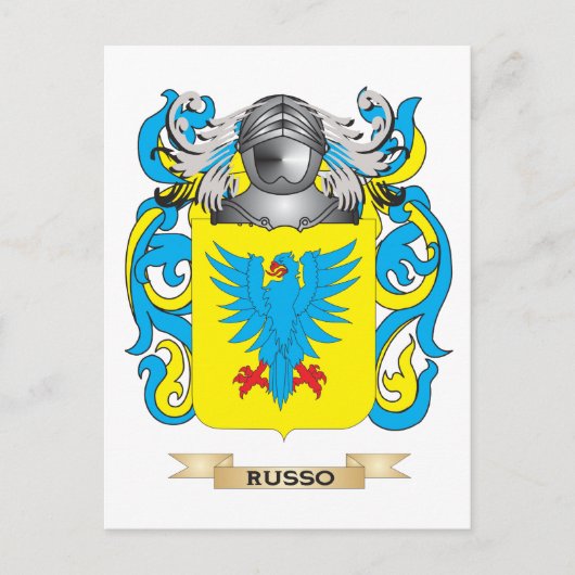 Russo-Wappen (Familienwappen) Postkarte (Vorderseite)