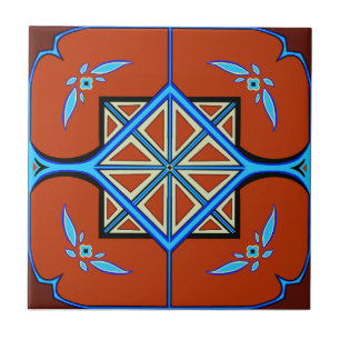 Rust and Vergiss-Me-Nots-Tile Fliese