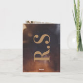 Rust Art Big Monogram Modern Bold Simple Wedding Dankeskarte (Rückseite)