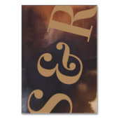 Rust Art Big Monogram Modern Bold Simple Wedding Tischnummer (Rückseite)