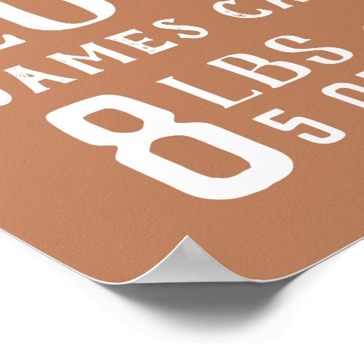 Rust Baby Boy Birth Stats Keepake Poster (Ecke)