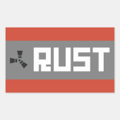 RUST Banner BGWG Rechteckiger Aufkleber (Vorderseite)