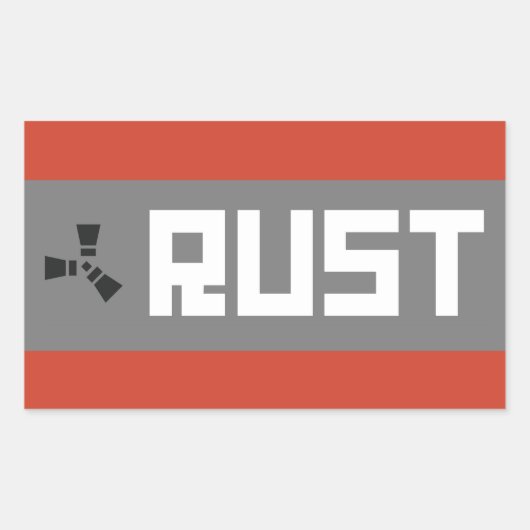 RUST Banner BGWG Rechteckiger Aufkleber (Vorderseite)