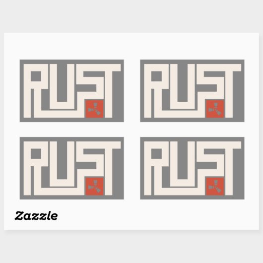 RUST Banner CRWaG Rechteckiger Aufkleber (Blatt)