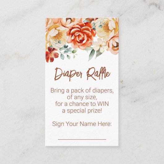 Rust Beige Bläserspülung Windelwanne Windelwanne Begleitkarte (Vorderseite)