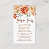 Rust Beige Floral Baby Shooting Books for Baby Begleitkarte (Vorderseite)