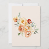 Rust Beige Floral Wedding Vow Erneuerung Einladung (Rückseite)
