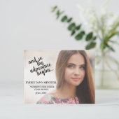 Rust (benutzerdefinierbare Farbe) Graduierungspart Postkarte (Stehend Vorderseite)