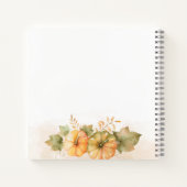 Rust Blätter Pumpkin Baby Shower Gästebuch Notizblock (Rückseite)