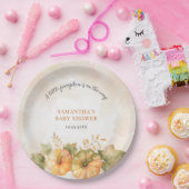 Rust-Blätter Pumpkin Fall Girls Babydusche Pappteller (Party)