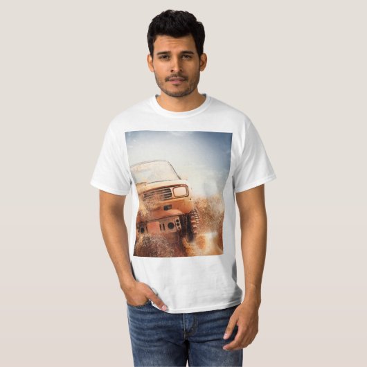Rust Blaze: Trendy Sports Car Print T-Shirt (Vorne ganz)