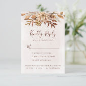 Rust Bohemisch Pampas Grass Wedding RSVP Karte (Stehend Vorderseite)