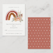 Rust Boho Bläschen Regenbogen Windeln Raffle Babyd Begleitkarte (Vorne/Hinten)