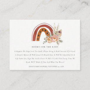 Rust Boho Bläsernieder Bücher beantragen Babydusch Begleitkarte