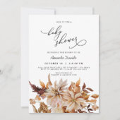 Rust Boho Fall Herbst Geschlecht neutrale Babydusc Einladung (Vorderseite)