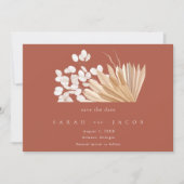 Rust Boho Hochzeit im Herbst Save The Date (Vorderseite)